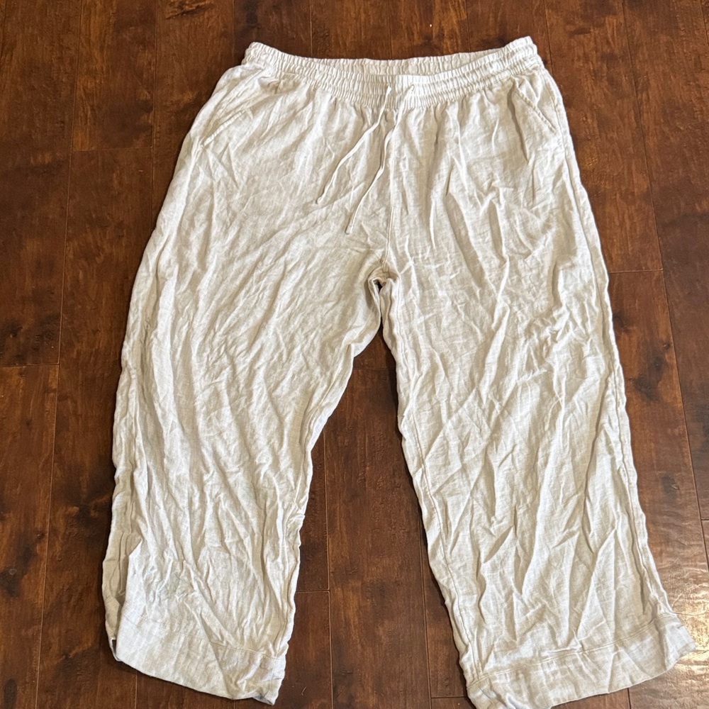 Time and Tru Cream Track Pants